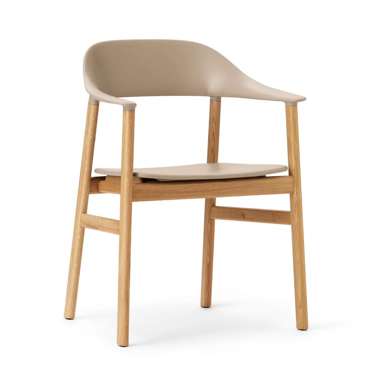 Normann Copenhagen - Chaise à accoudoirs Herit, chêne / sable Normann Copenhagen - Chaise à accoudoirs Herit, chêne / sable