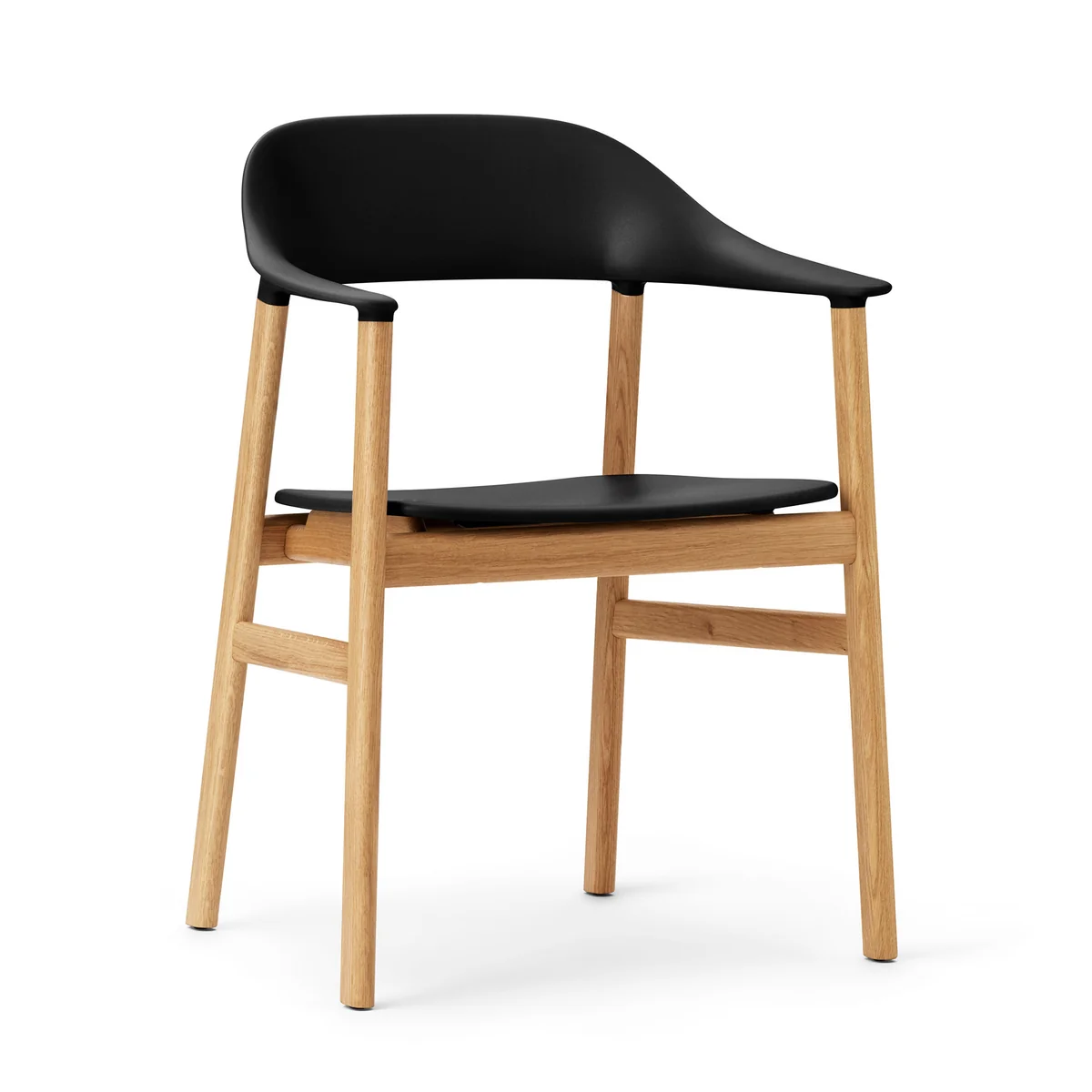 Normann Copenhagen - Chaise à accoudoirs Herit, chêne / noir Normann Copenhagen - Chaise à accoudoirs Herit, chêne / noir