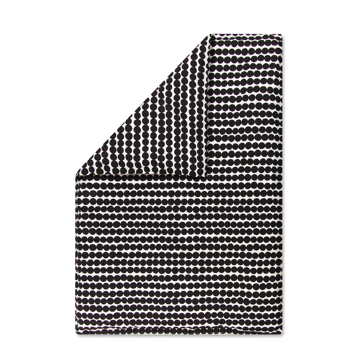Marimekko - Räsymatto housse de couette, 140 x 200 cm, noir / blanc