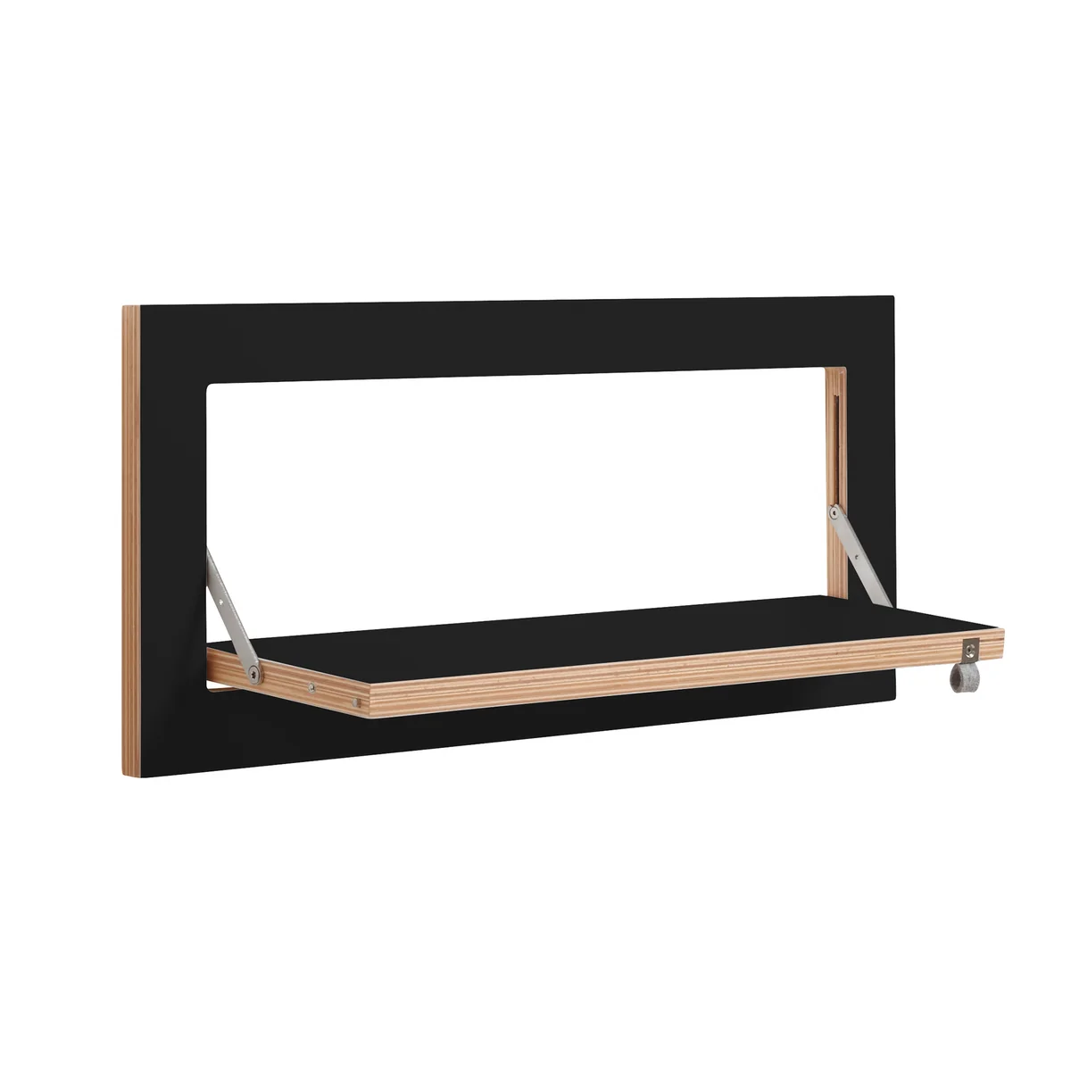 Ambivalenz - Fläpps Étagère, 1 étagère, 60 x 27 cm, noir Ambivalenz - Fläpps Étagère, 1 étagère, 60 x 27 cm, noir