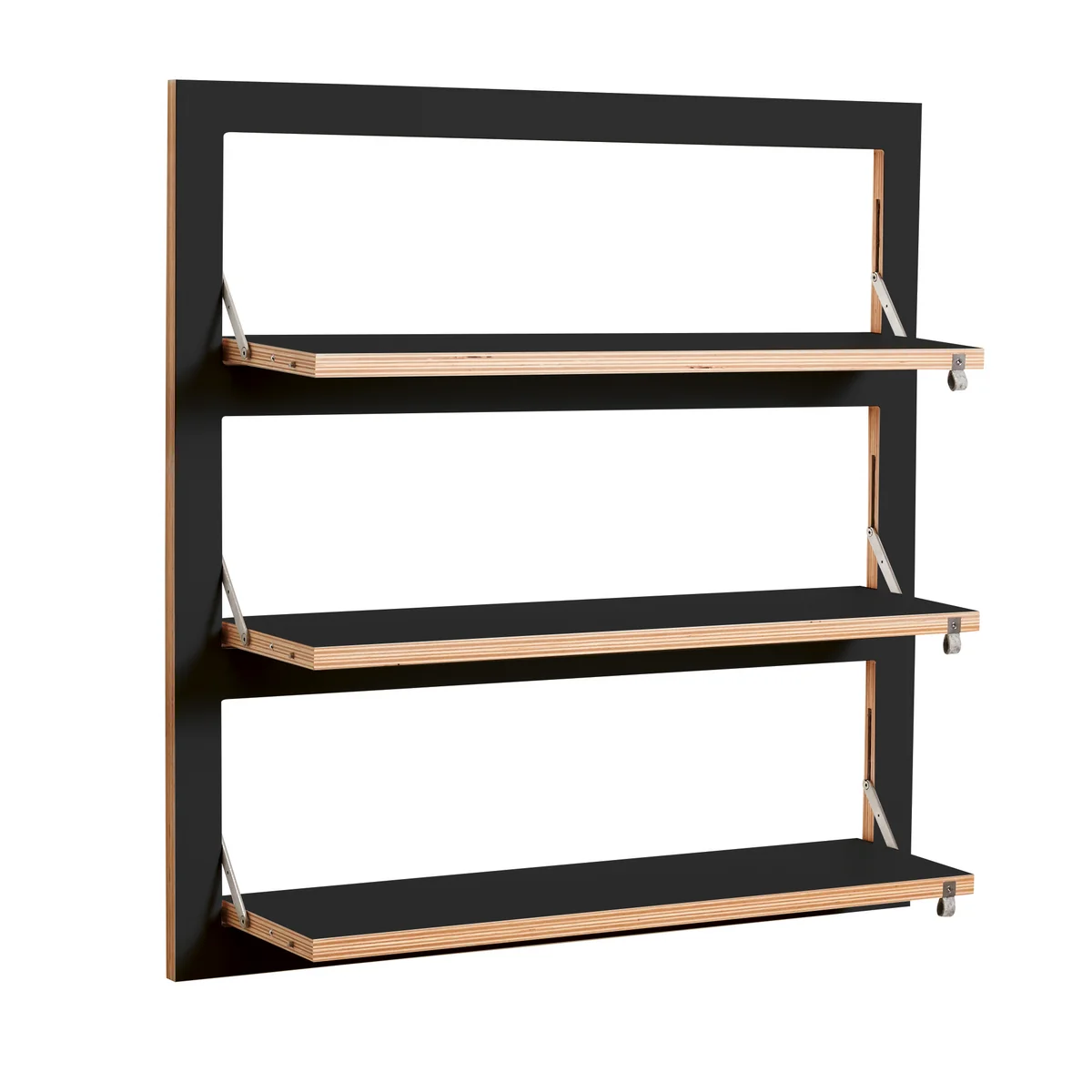 Ambivalenz - Fläpps Étagère, 3 étagères, 80 x 80 cm, noir Ambivalenz - Fläpps Étagère, 3 étagères, 80 x 80 cm, noir