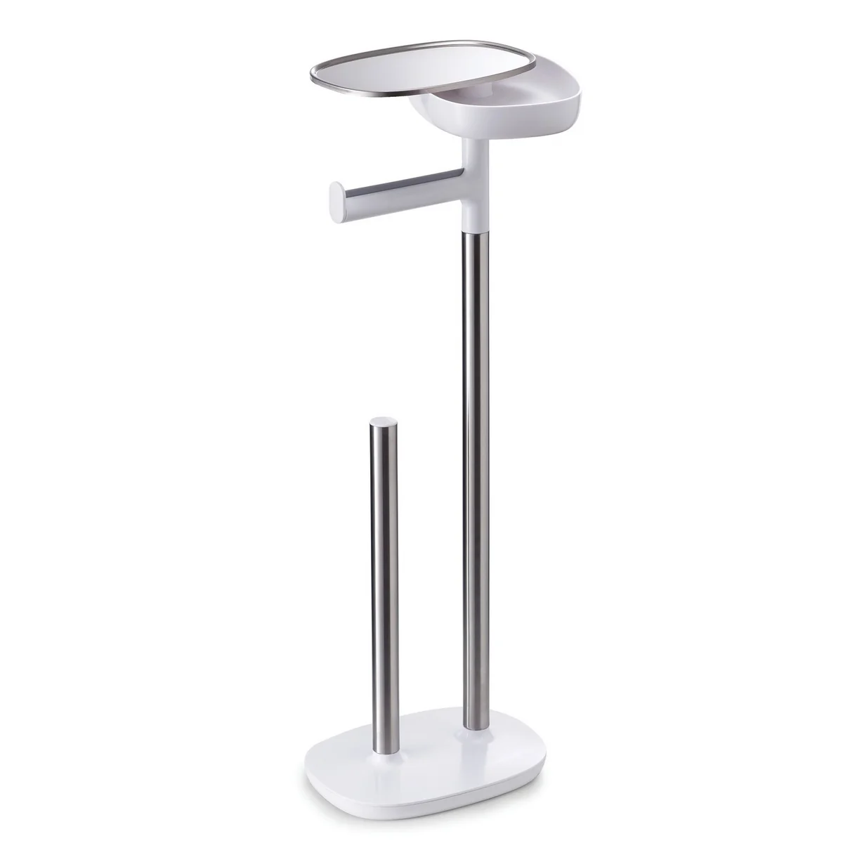 Joseph Joseph - EasyStore Porte-rouleau de papier toilette, acier inoxydable / blanc Joseph Joseph - EasyStore Porte-rouleau de papier toilette, acier inoxydable / blanc
