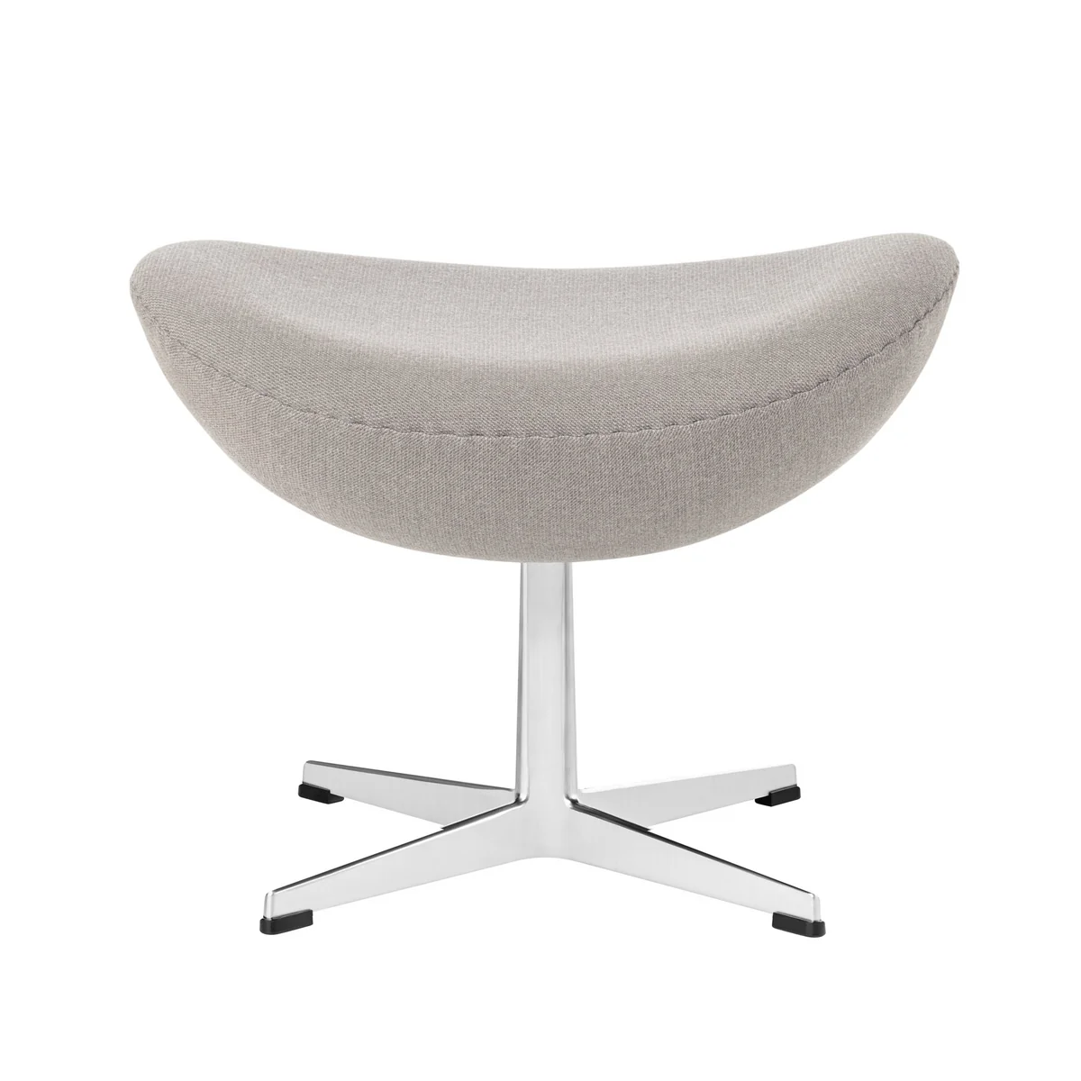 Fritz Hansen - Egg Repose-pieds, aluminium brossé mat / Capture gris chaud clair 4101