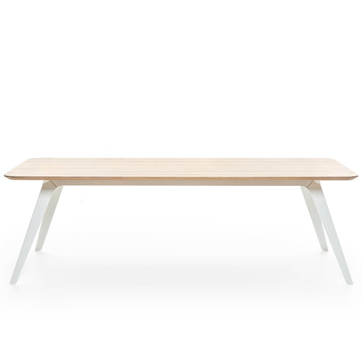Puik - Table de repas pliante 240 × 100 cm, chêne / blanc