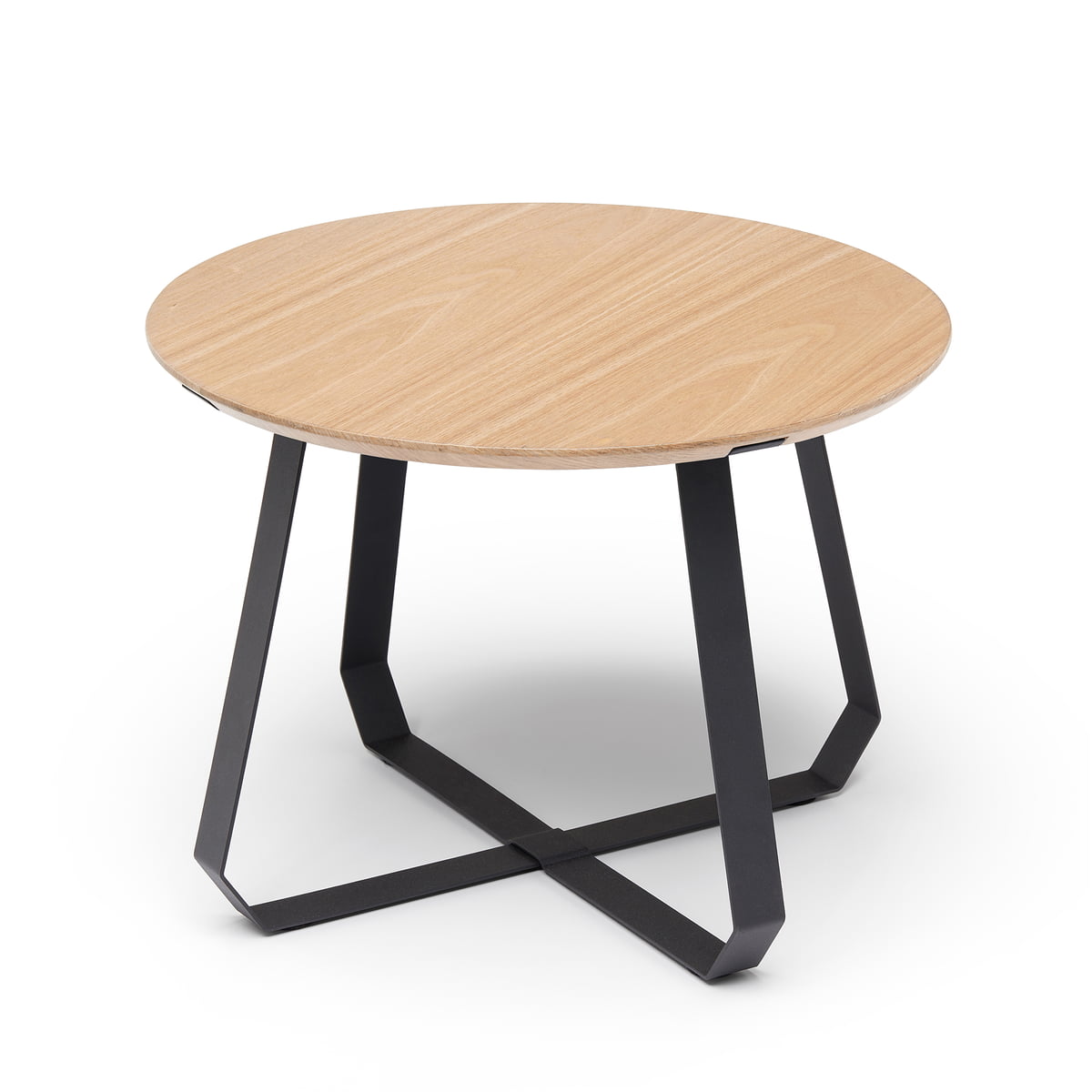 Puik - Table d'appoint shunan ø 55 x h 40 cm, frêne / noir