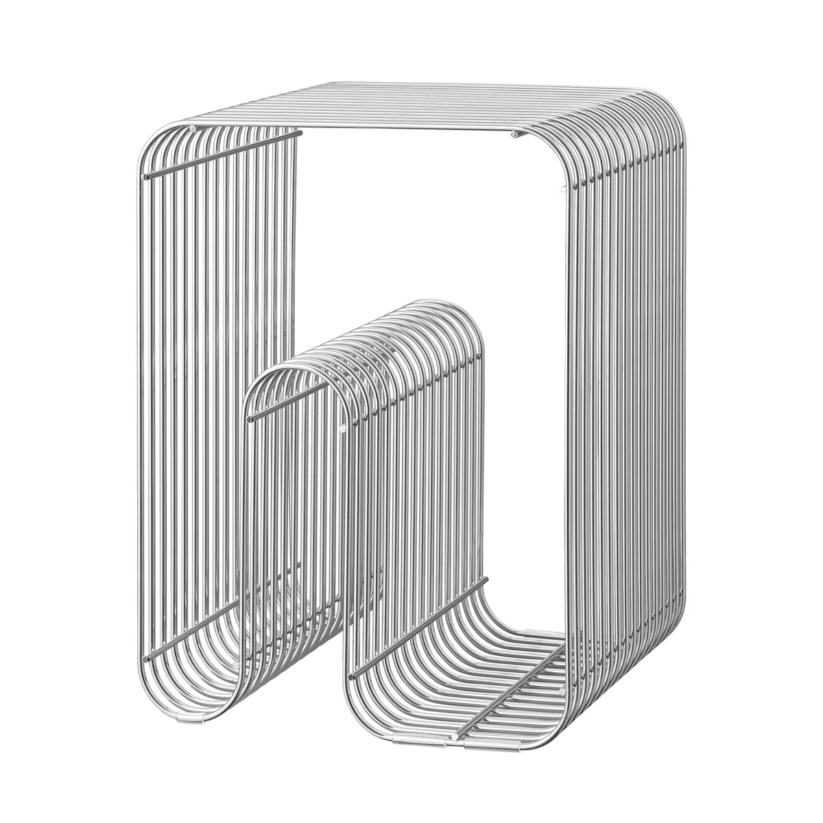AYTM - Curva Tabouret, argent AYTM - Curva Tabouret, argent