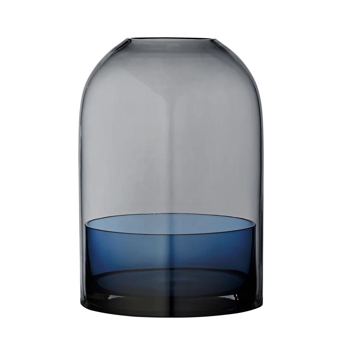 AYTM - Lanterne Tota, Ø 16,2 x H 23 cm, noir / marine AYTM - Lanterne Tota, Ø 16,2 x H 23 cm, noir / marine