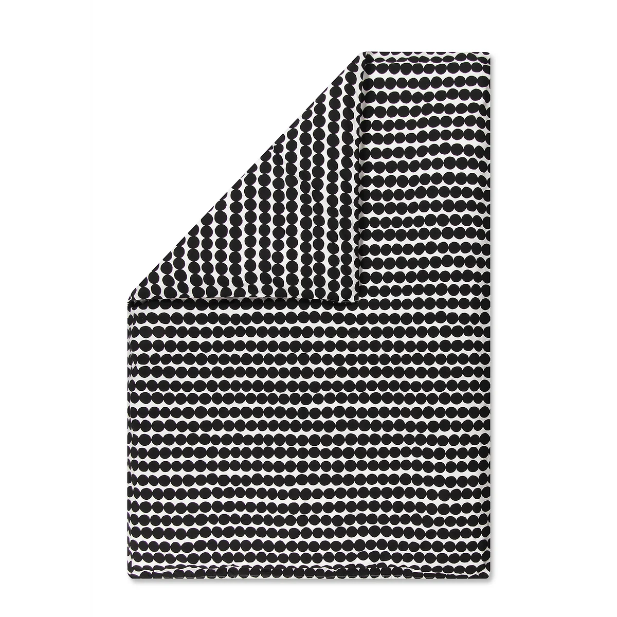Marimekko - Räsymatto housse de couette, 240 x 220 cm, noir / blanc