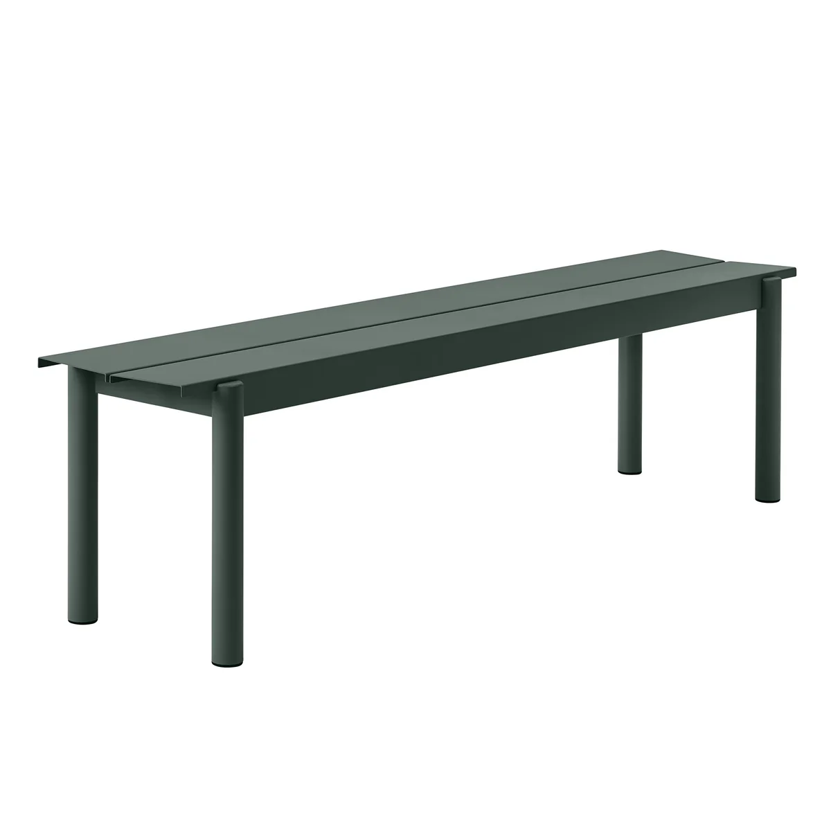 Muuto - Linear Steel Banc 170 cm, vert foncé Muuto - Linear Steel Banc 170 cm, vert foncé