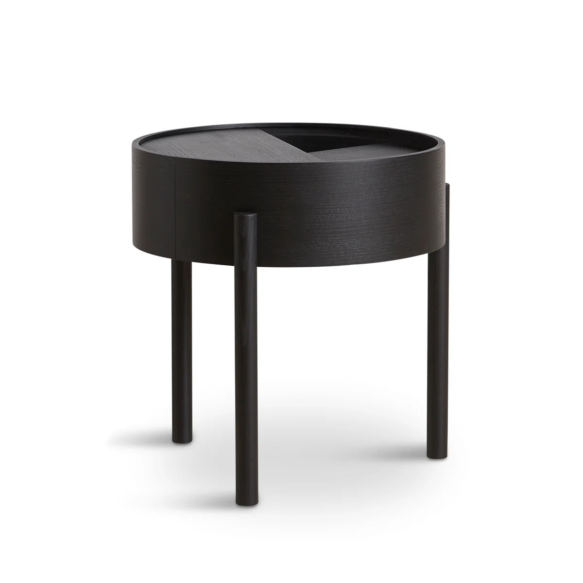 Woud - Arc Table d'appoint Ø 42 cm H 45 cm, frêne laqué noir Woud - Arc Table d'appoint Ø 42 cm H 45 cm, frêne laqué noir