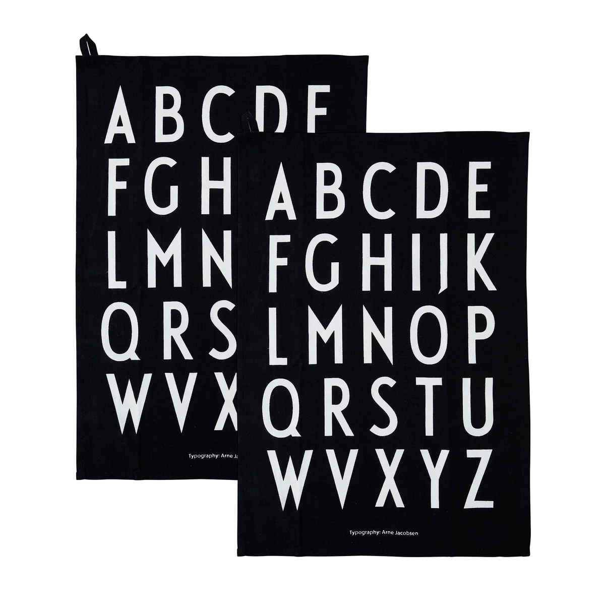 Design Letters - Classic Torchon, noir (lot de 2) Design Letters - Classic Torchon, noir (lot de 2)