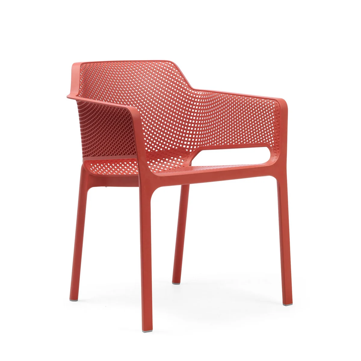 Nardi - Net - Chaise avec accoudoirs, corail Nardi - Net - Chaise avec accoudoirs, corail