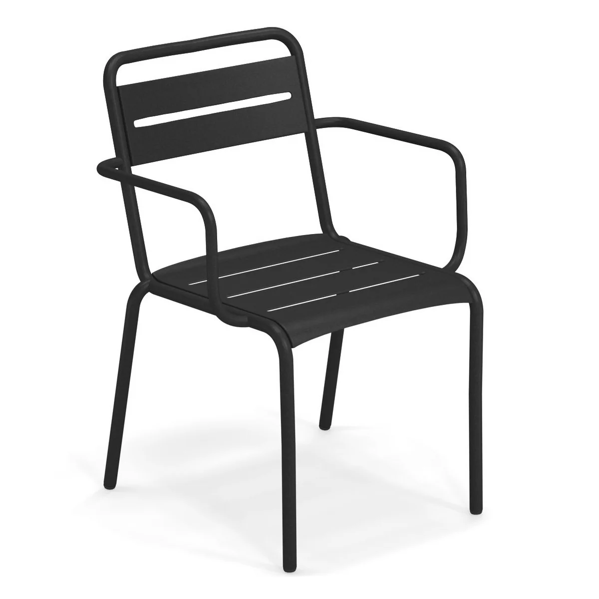 Emu - Star Chaise avec accoudoirs, noir