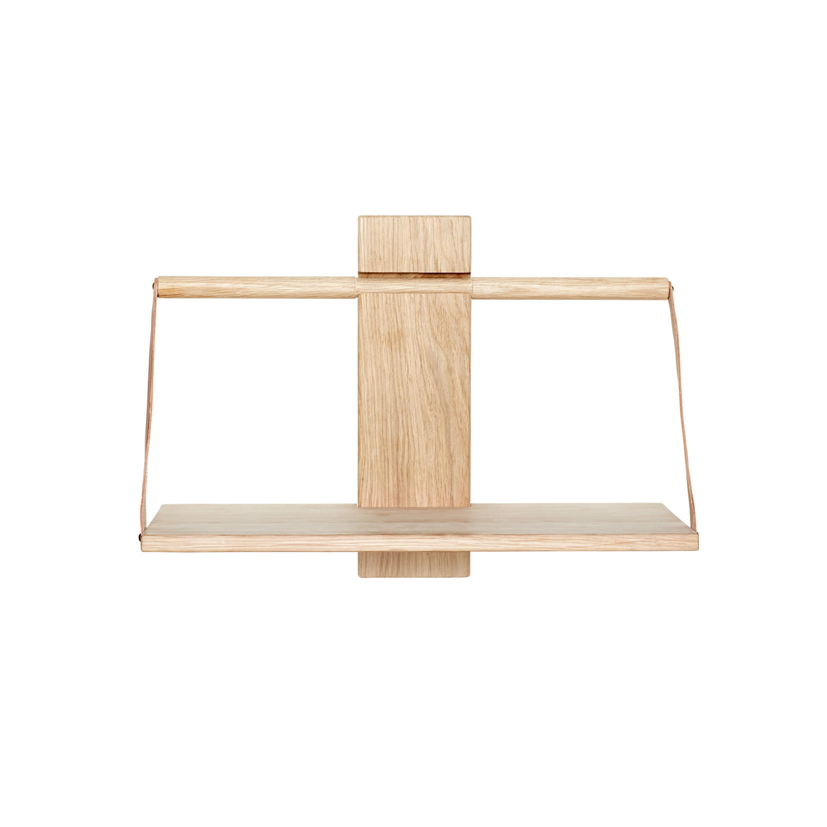 andersen furniture - étagère à suspendre wood wall, 45 x 20 x 32 cm, chêne