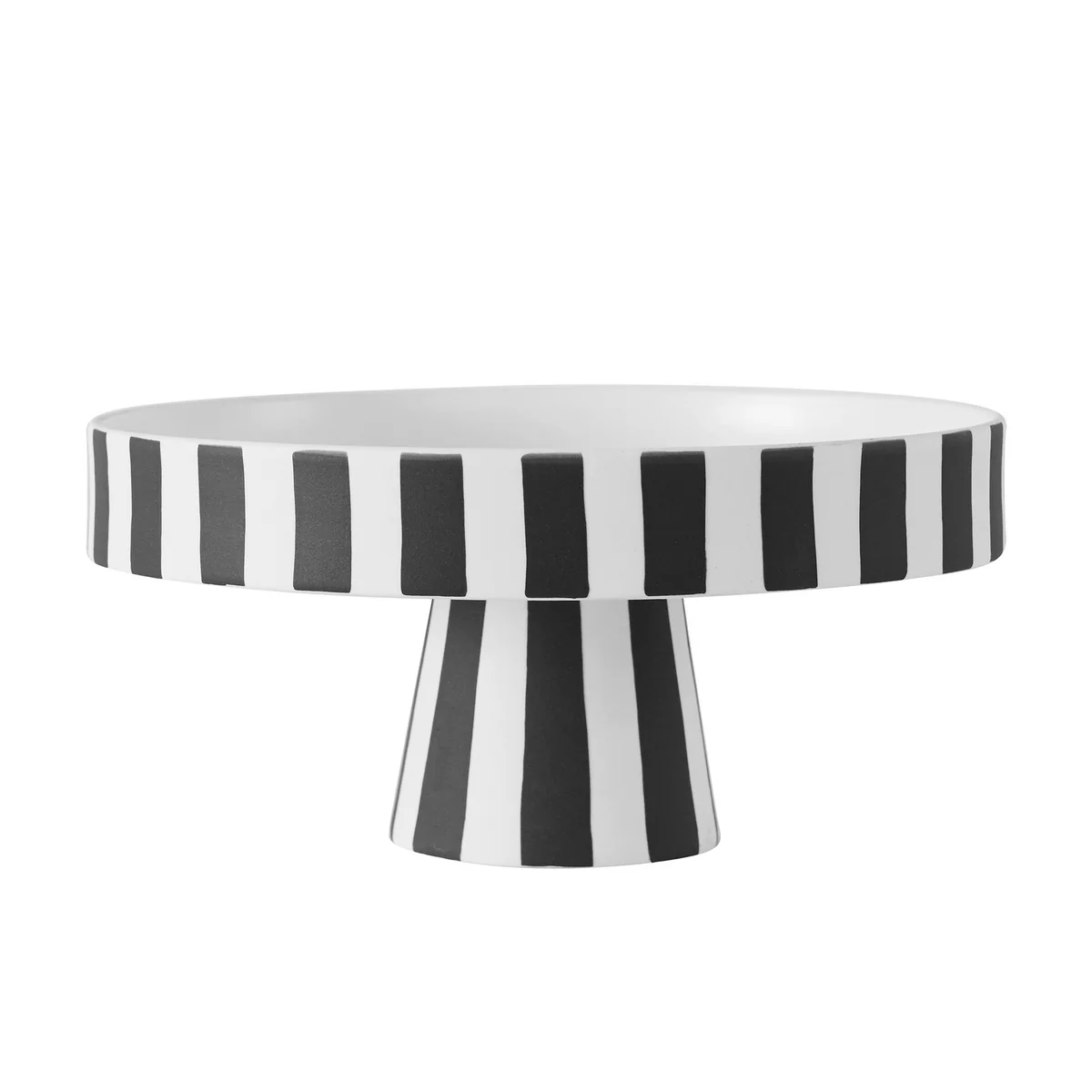 OYOY - Toppu Plateau, Ø 20 x H 9 cm, noir / blanc OYOY - Toppu Plateau, Ø 20 x H 9 cm, noir / blanc