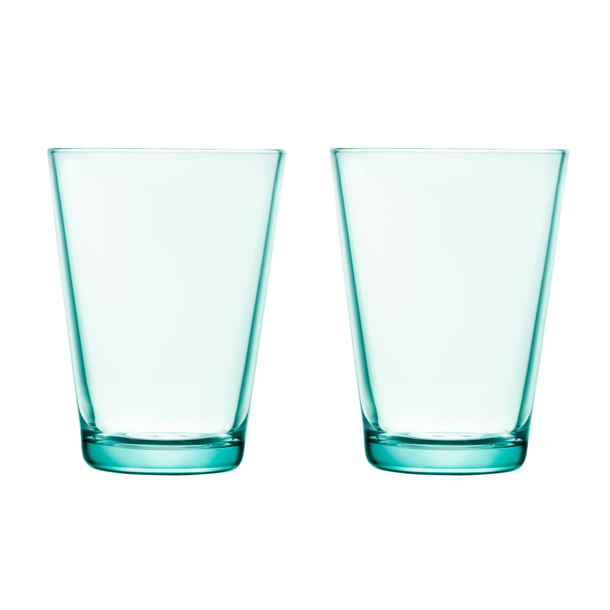 iittala - verre à pied kartio verre à boire 40 cl, vert d'eau (set de 2)