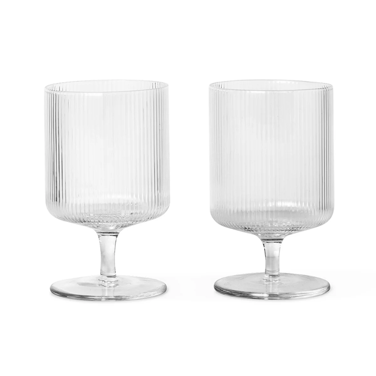 Ferm Living - Ripple Verre à vin, transparent (set de 2) Ferm Living - Ripple Verre à vin, transparent (set de 2)