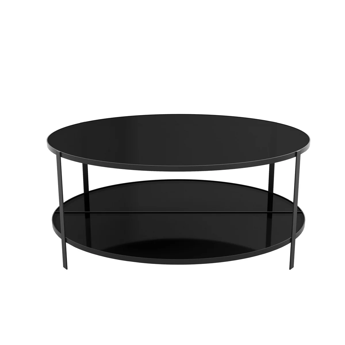 Aytm - Table basse fumi, ø 90 x h 37 cm, noire Aytm - Table basse fumi, ø 90 x h 37 cm, noire