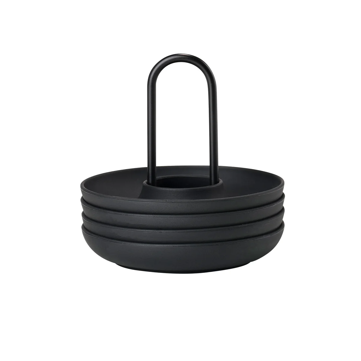 Zone Denmark - Singles Coquetiers avec support, noir (set de 4) Zone Denmark - Singles Coquetiers avec support, noir (set de 4)