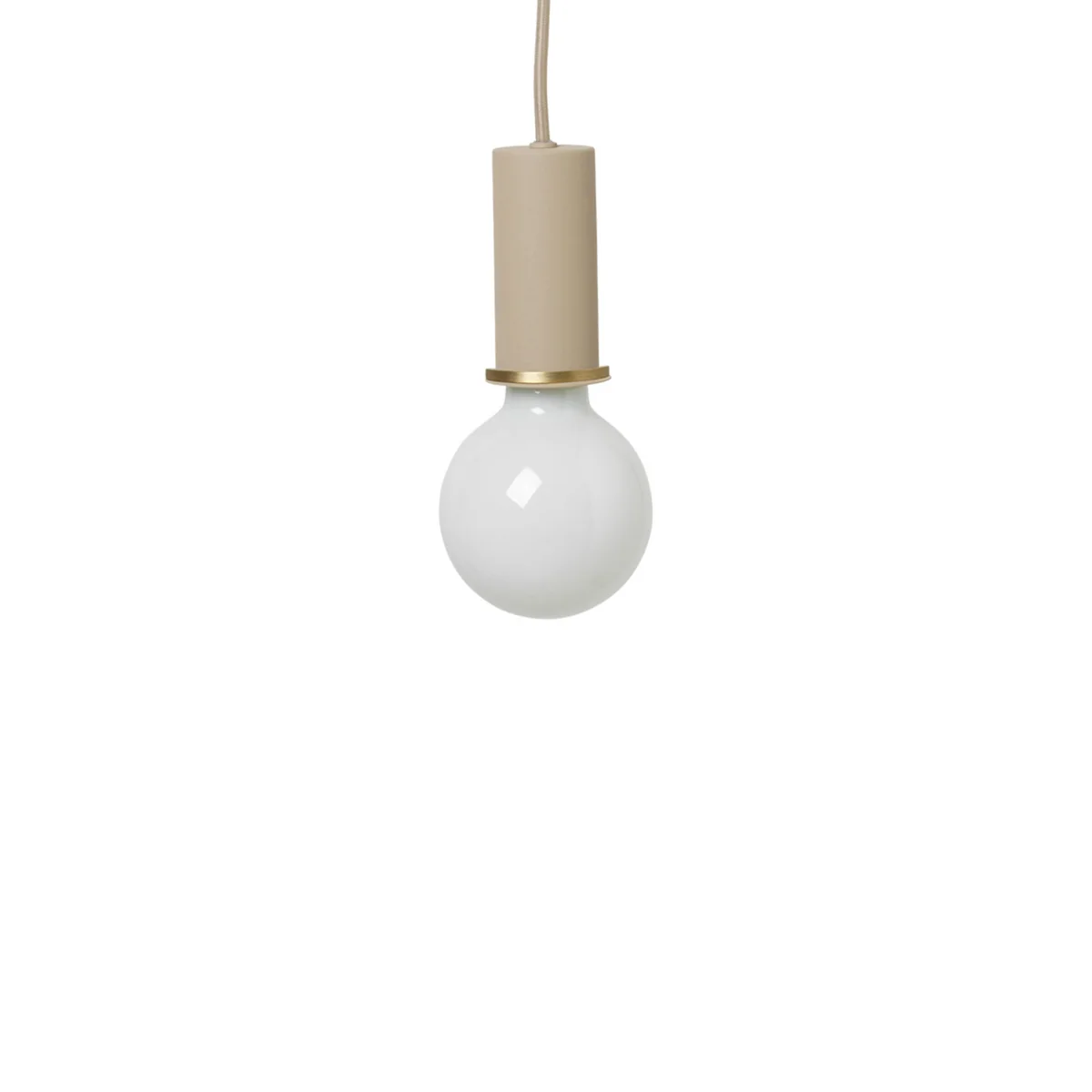 Ferm Living - Pendentif douille Low, beige Ferm Living - Pendentif douille Low, beige