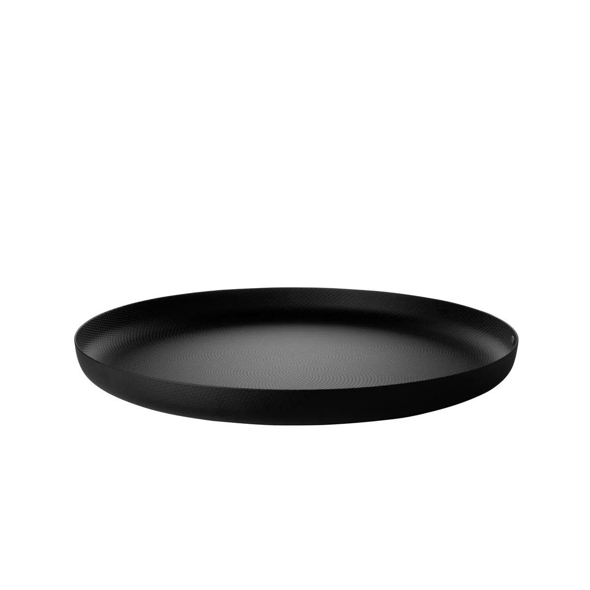 Alessi - Plateau, ø 35 x h 3 cm, noir avec décor en relief Alessi - Plateau, ø 35 x h 3 cm, noir avec décor en relief