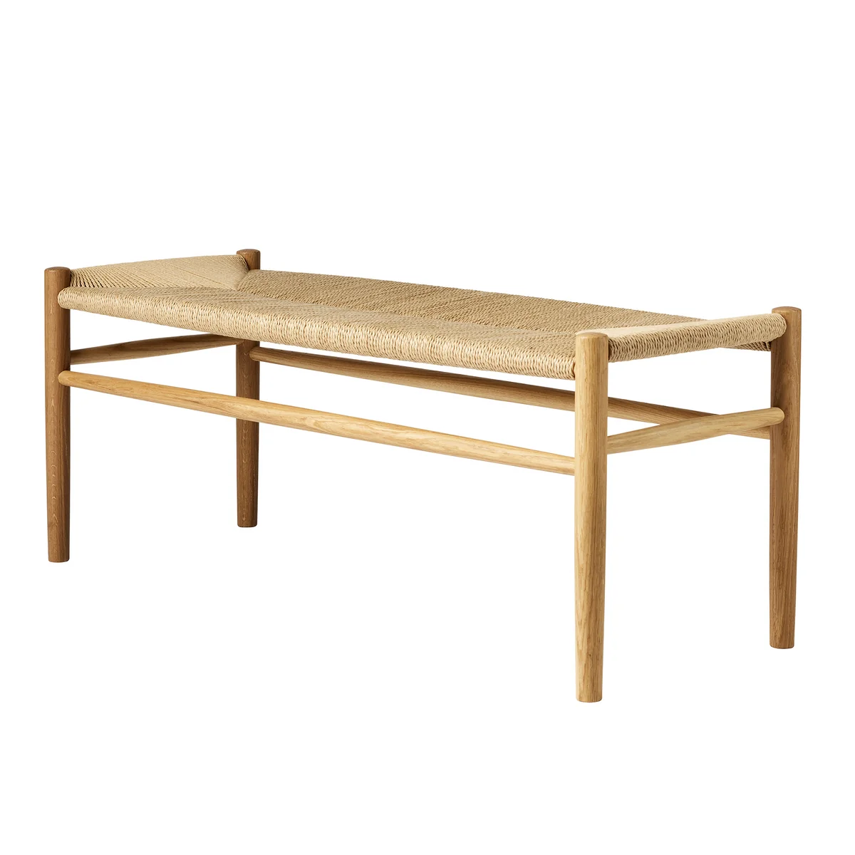 FDB Møbler - J83B Banc, chêne laqué mat / tressage naturel FDB Møbler - J83B Banc, chêne laqué mat / tressage naturel