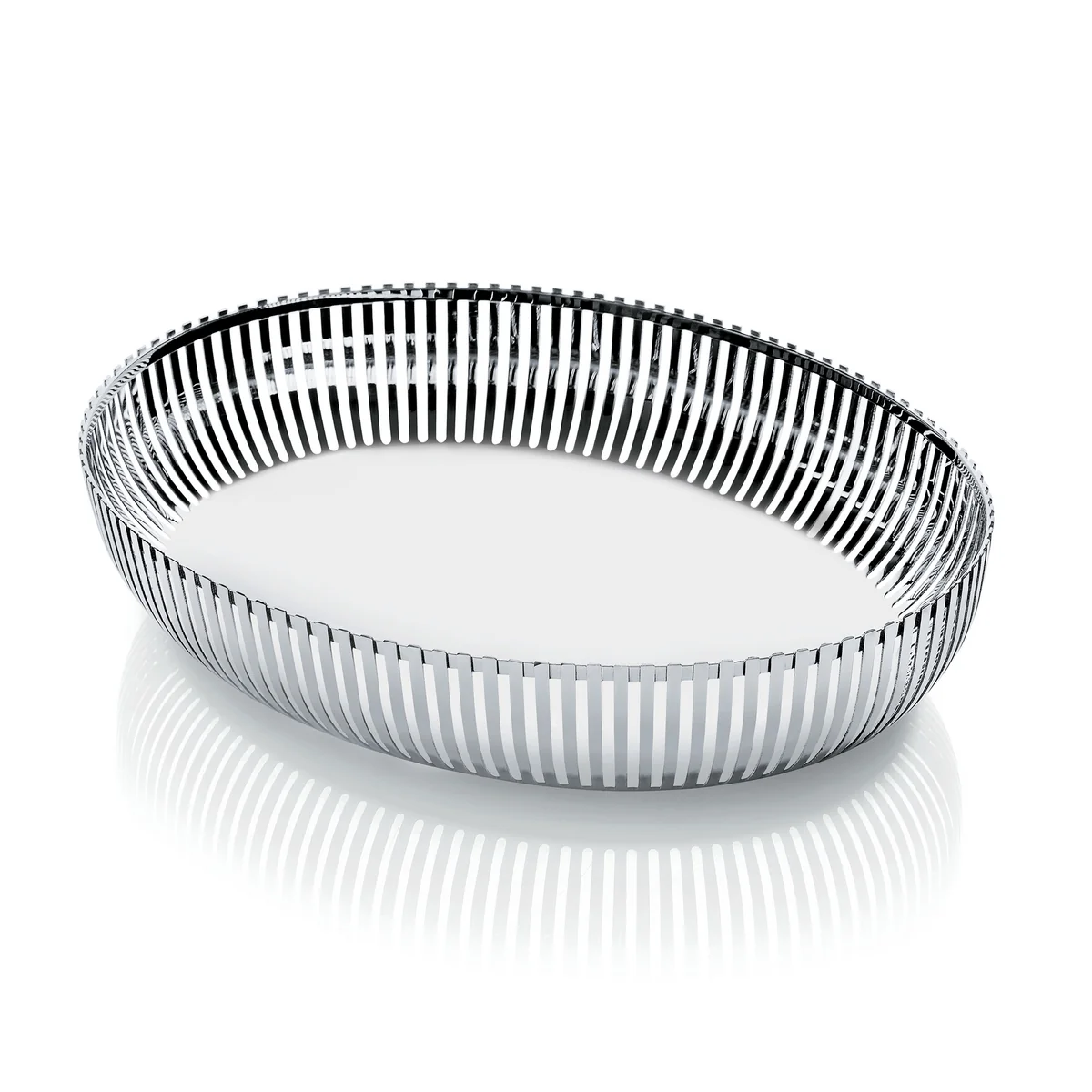 Alessi - Corbeille panier, ø 26 cm, ovale, acier inoxydable Alessi - Corbeille panier, ø 26 cm, ovale, acier inoxydable