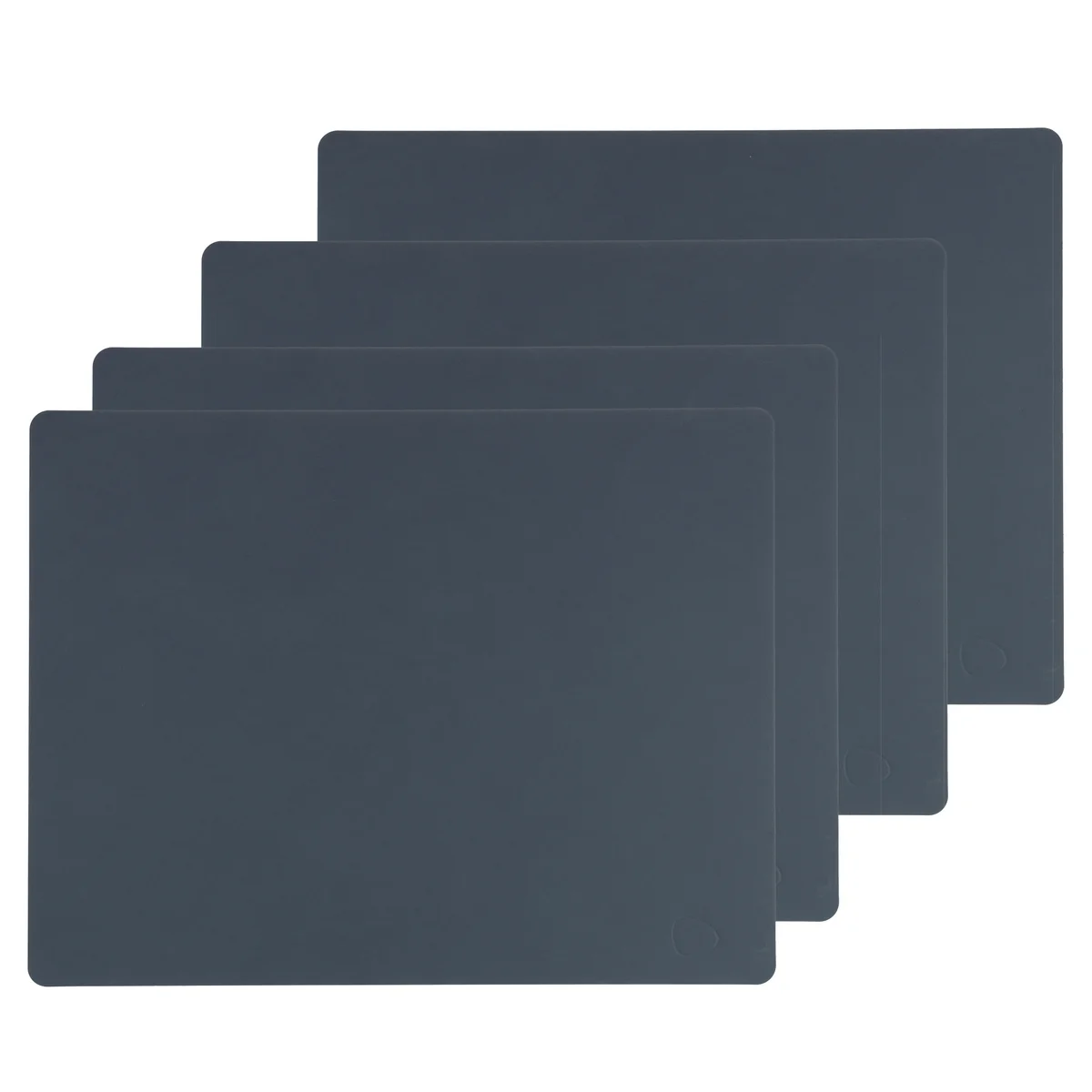 Lind DNA - Set de table Square L , 35 x 45 cm, Nupo bleu foncé (set de 4)