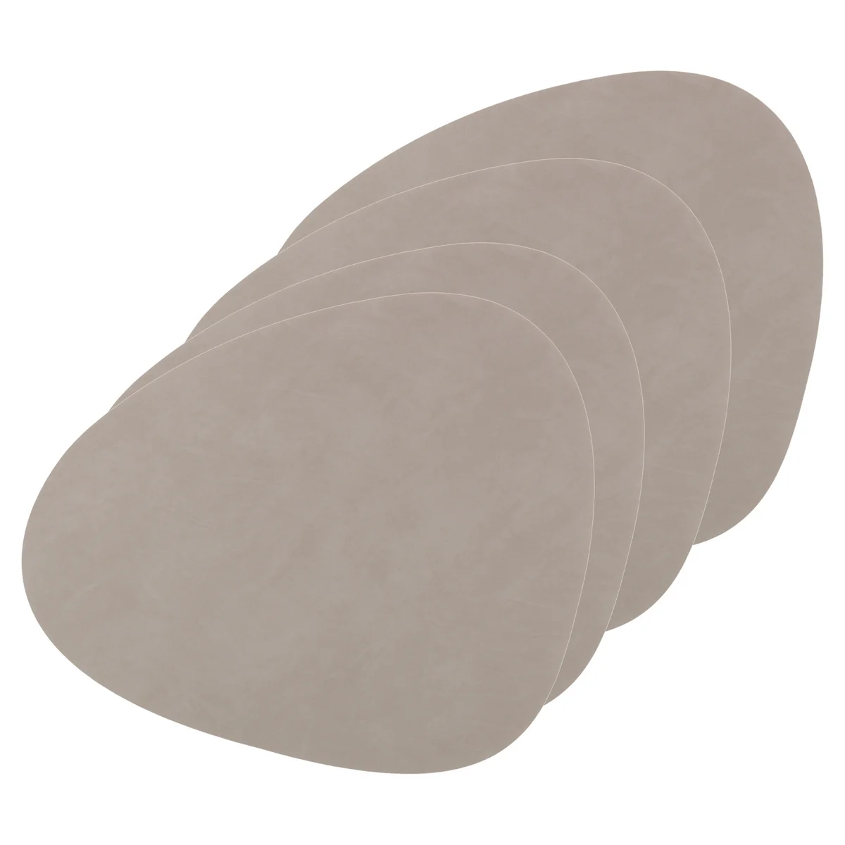 Lind DNA - Set de table Curve L, Nupo gris clair (lot de 4)