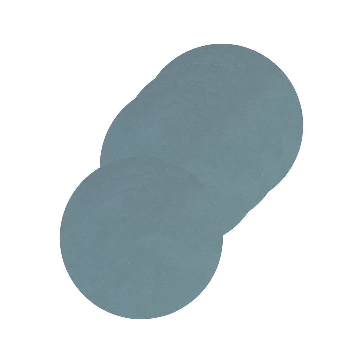 linddna - dessous de verre rond ø 10 cm, nupo bleu clair (set de 4)