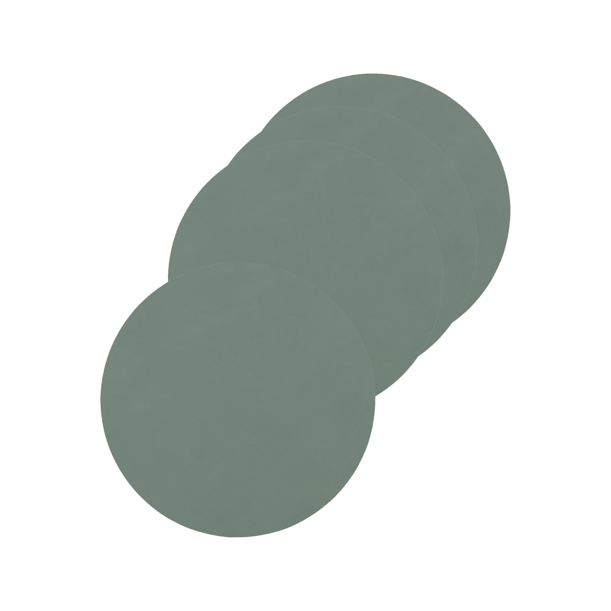 linddna - dessous de verre rond ø 10 cm, nupo vert pastel (set de 4)