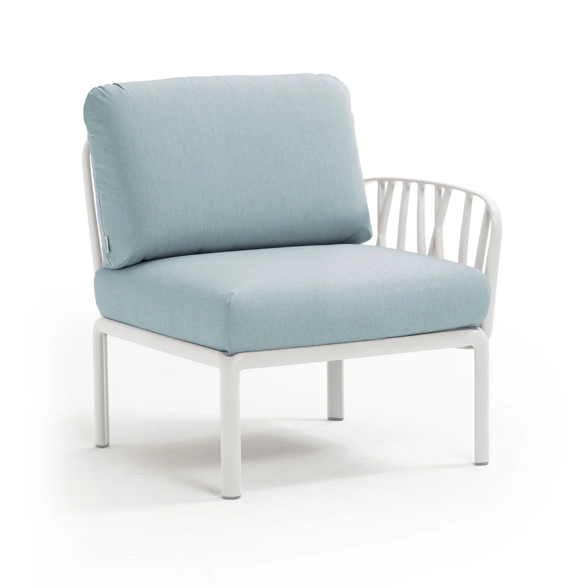 Nardi - Komodo Canapé modulaire élément latéral, blanc / bleu glacier Nardi - Komodo Canapé modulaire élément latéral, blanc / bleu glacier