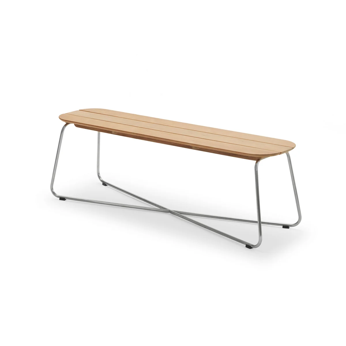 Fritz Hansen - Skagerak Lilium Banc, teck / acier inoxydable Fritz Hansen - Skagerak Lilium Banc, teck / acier inoxydable