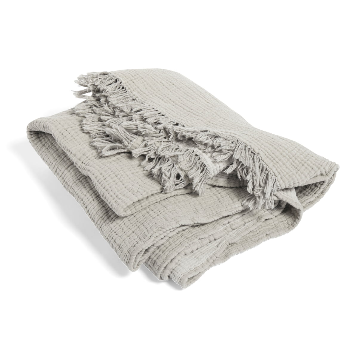 hay - couverture en crinkle laine, gris