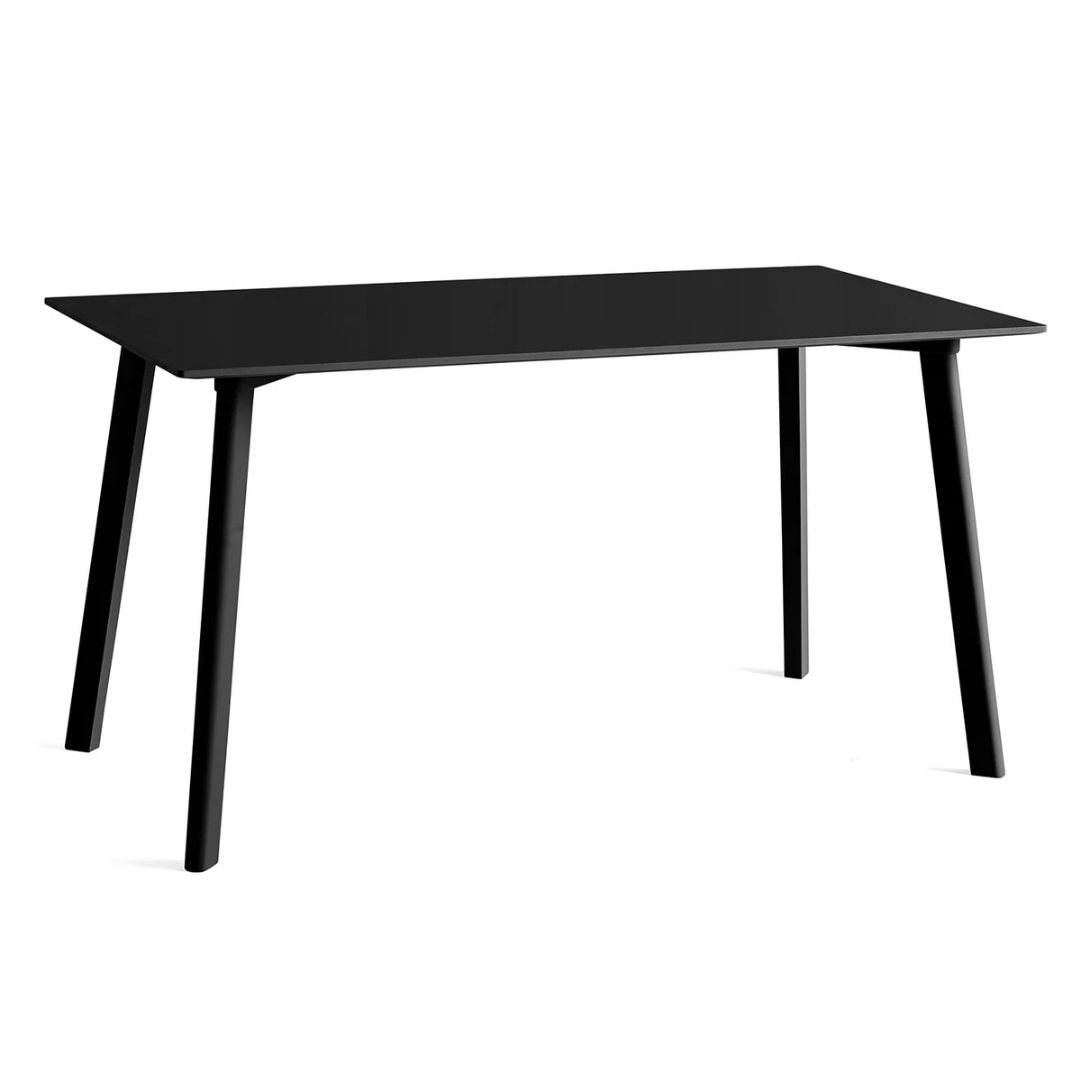 HHAY - Copenhague CPH Deux 210 2. 0 Table de salle à manger, 140 x 75 cm, hêtre teinté noir / stratifié ink black
