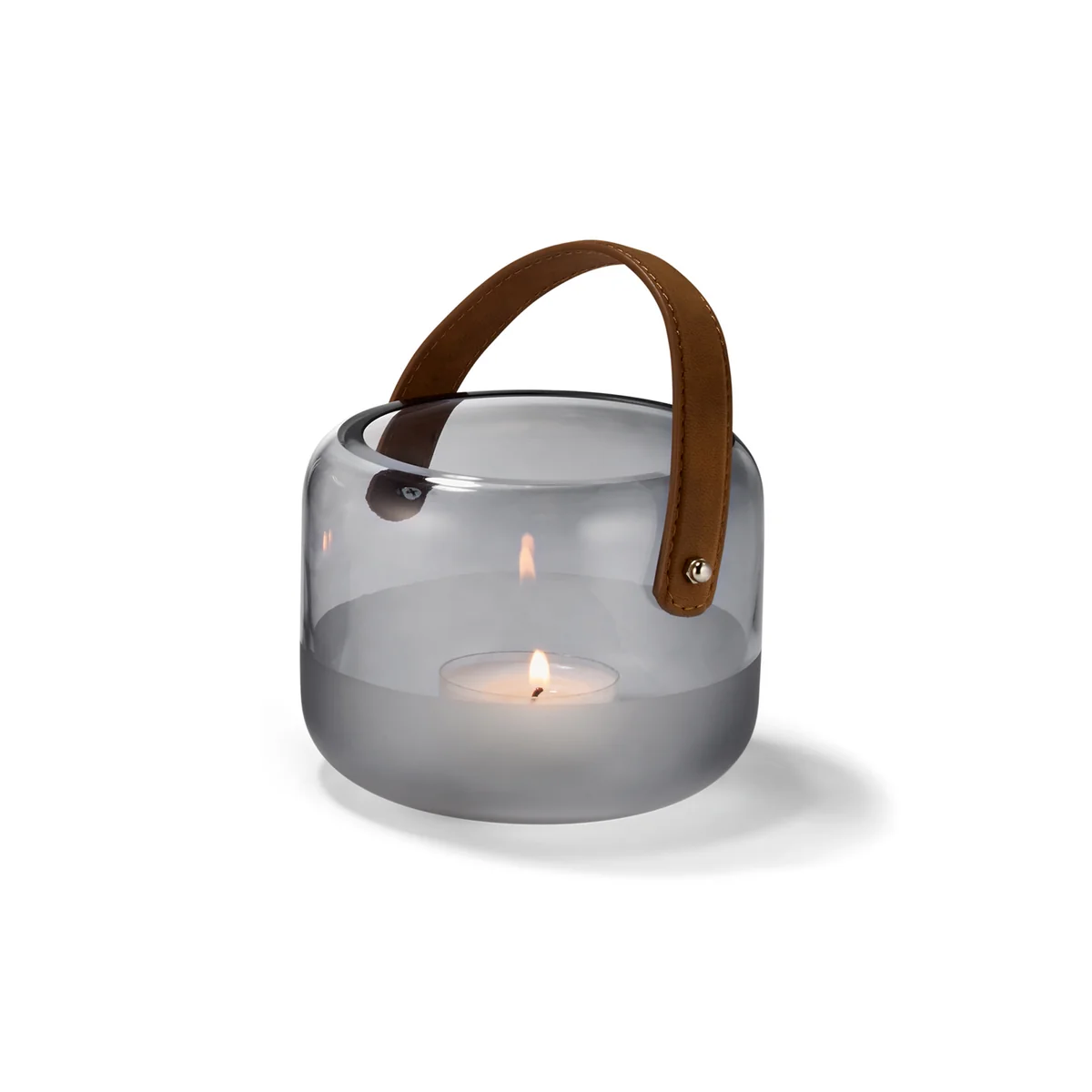 Philippi - Lanterne marlon, ø 15 x h 12 cm, transparent / marron Philippi - Lanterne marlon, ø 15 x h 12 cm, transparent / marron