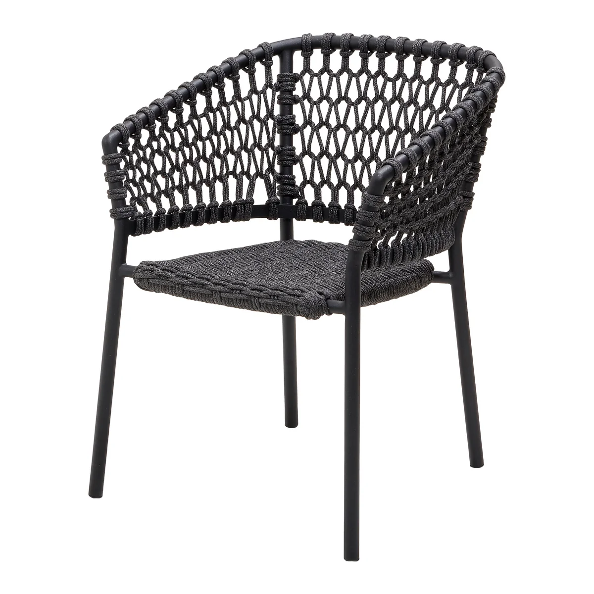 Cane-line - Ocean Chaise avec accoudoirs Outdoor, gris foncé Cane-line - Ocean Chaise avec accoudoirs Outdoor, gris foncé