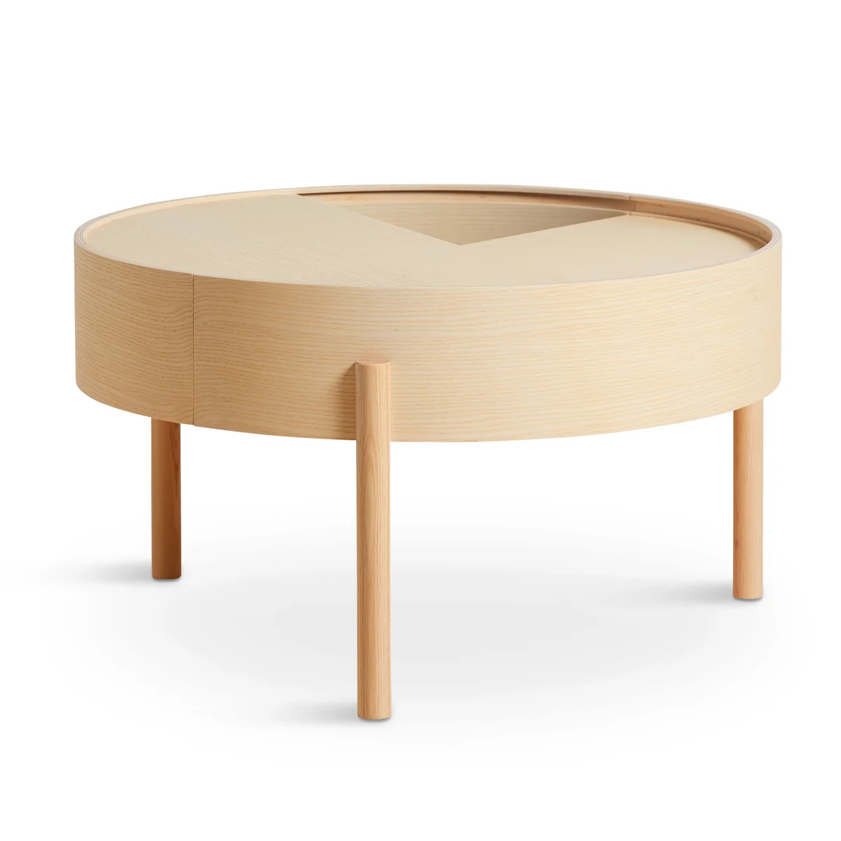 Woud - Arc Table basse Ø 66 cm H 38 cm, chêne huilé Woud - Arc Table basse Ø 66 cm H 38 cm, chêne huilé