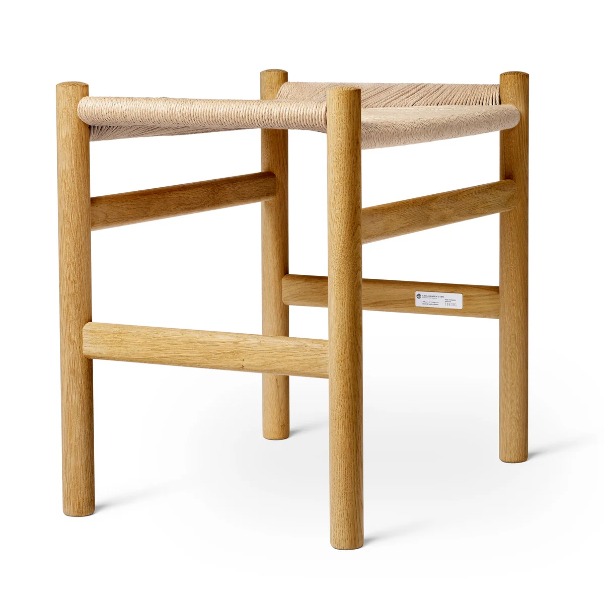 Carl Hansen - CH53 Tabouret, chêne huilé / tressage naturel Carl Hansen - CH53 Tabouret, chêne huilé / tressage naturel