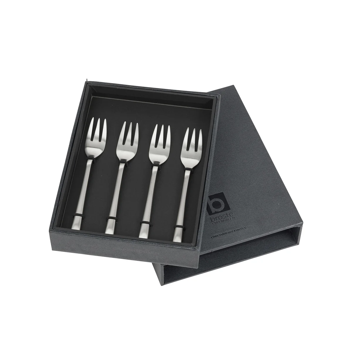 Broste Copenhagen - Hune Fourchette à gâteau, acier inoxydable brossé (4 pcs.)