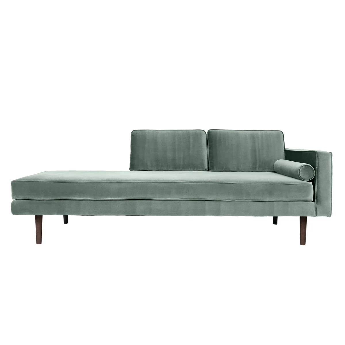 Broste copenhagen - Wind chaise longue, accoudoir à droite, vert chinois