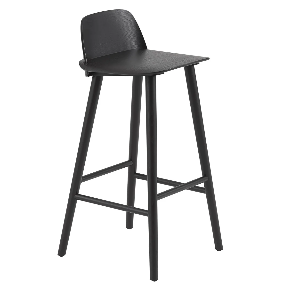 Muuto - Nerd Tabouret de bar H 75 cm, noir Muuto - Nerd Tabouret de bar H 75 cm, noir