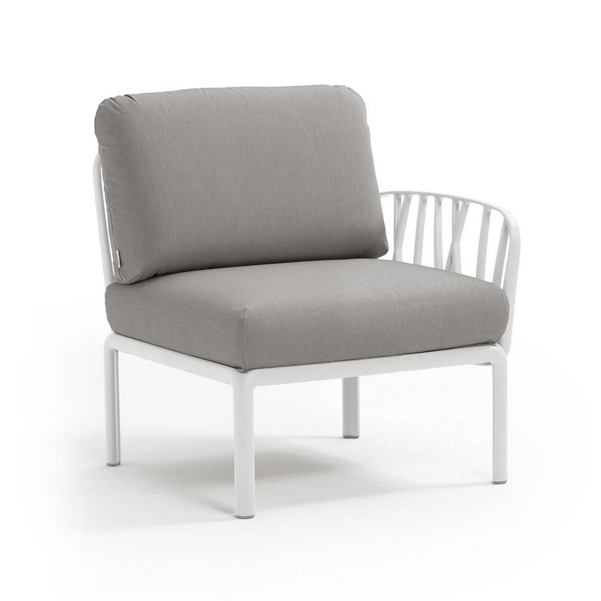 Nardi - Komodo Canapé modulaire élément latéral, blanc / gris Nardi - Komodo Canapé modulaire élément latéral, blanc / gris