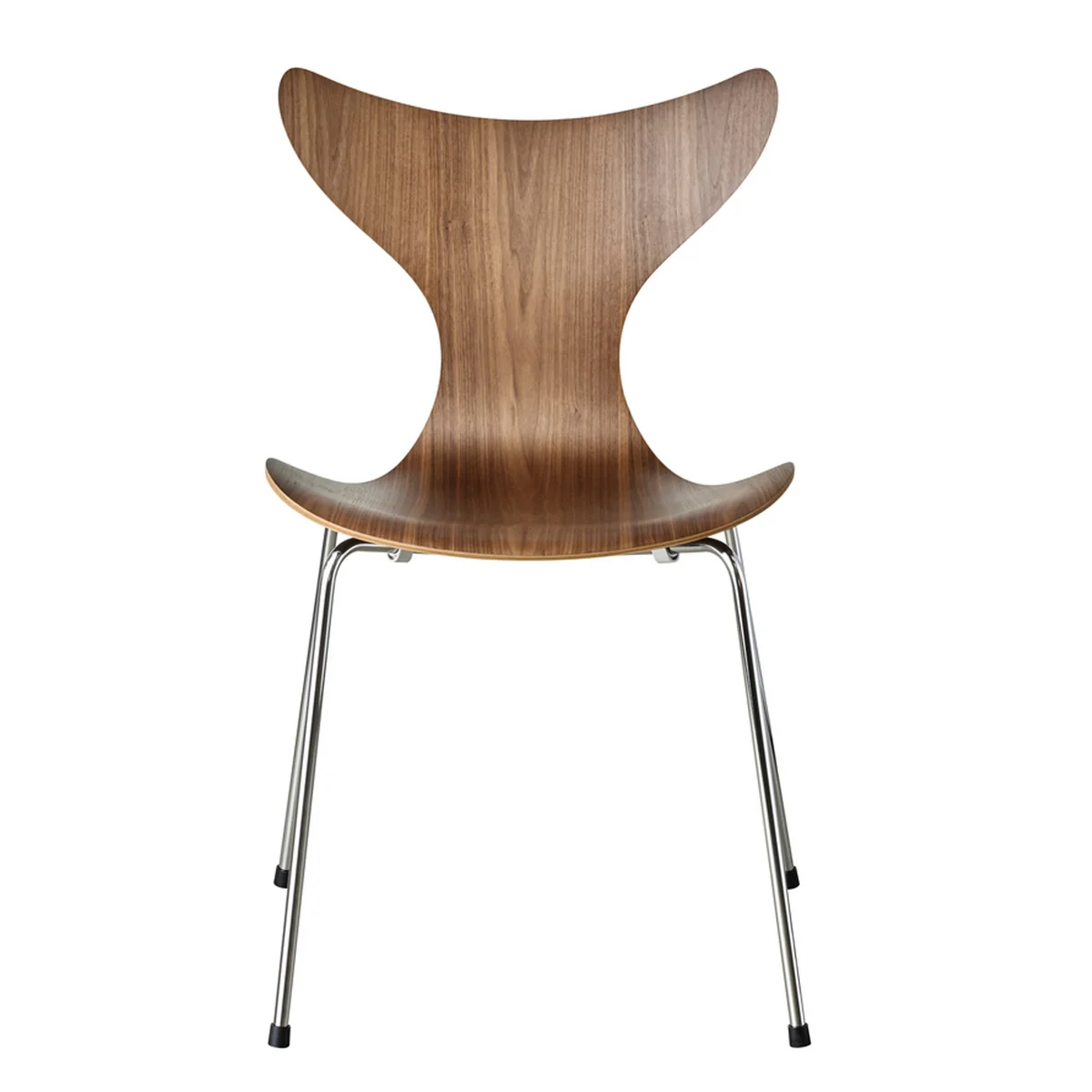 Fritz Hansen - Lily Chaise, chrome / noyer naturel Fritz Hansen - Lily Chaise, chrome / noyer naturel