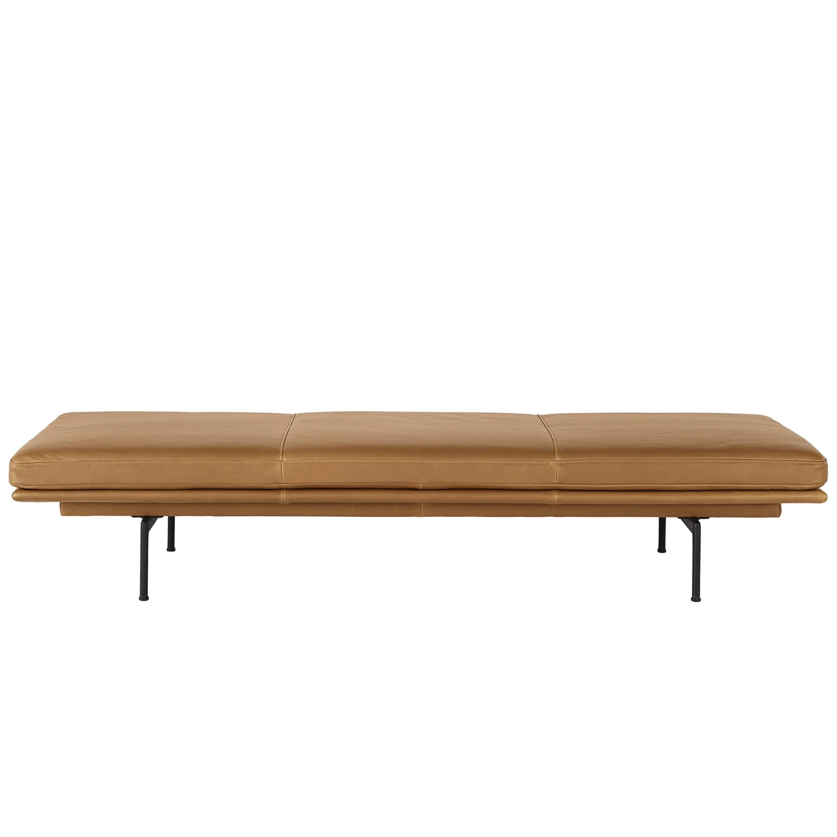 Muuto - noir / cognac cuir outline daybed raffiné Muuto - noir / cognac cuir outline daybed raffiné