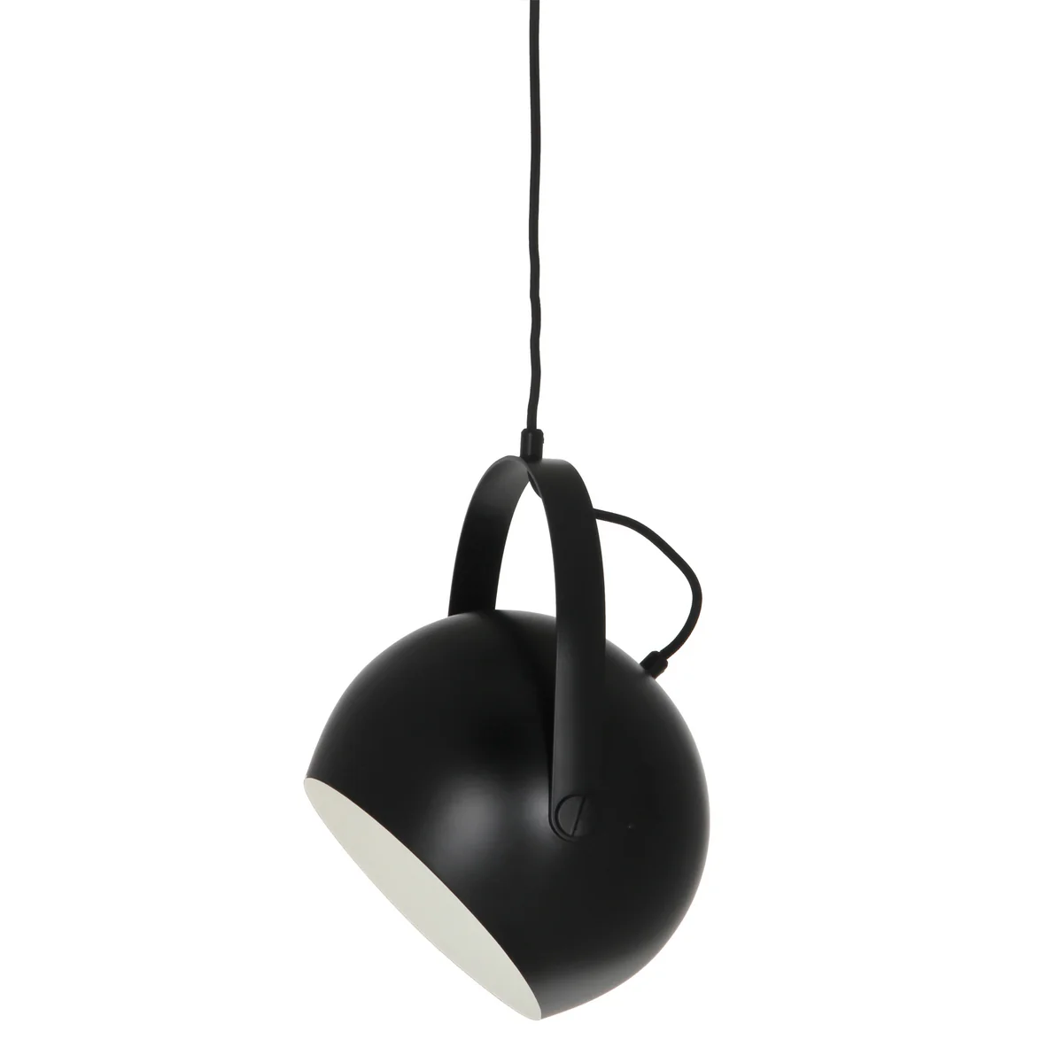 Frandsen - Ball lampe à suspension avec poignée ø 19 cm, noir / blanc Frandsen - Ball lampe à suspension avec poignée ø 19 cm, noir / blanc