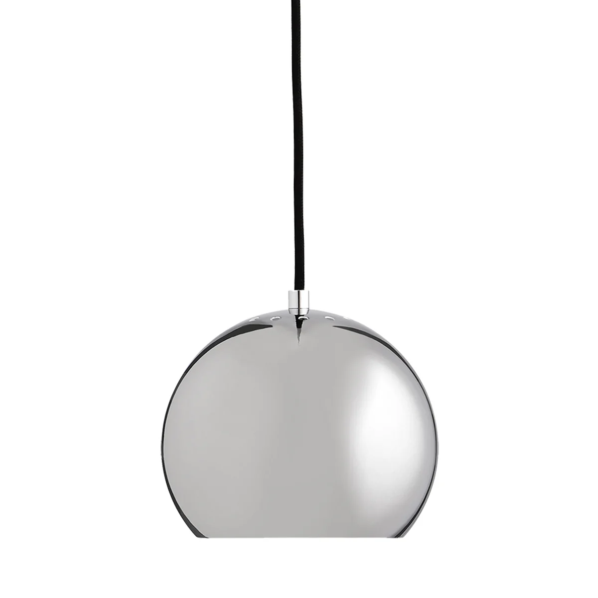 Frandsen - Ball Lampe suspendue Ø 18 cm, chrome / blanc Frandsen - Ball Lampe suspendue Ø 18 cm, chrome / blanc