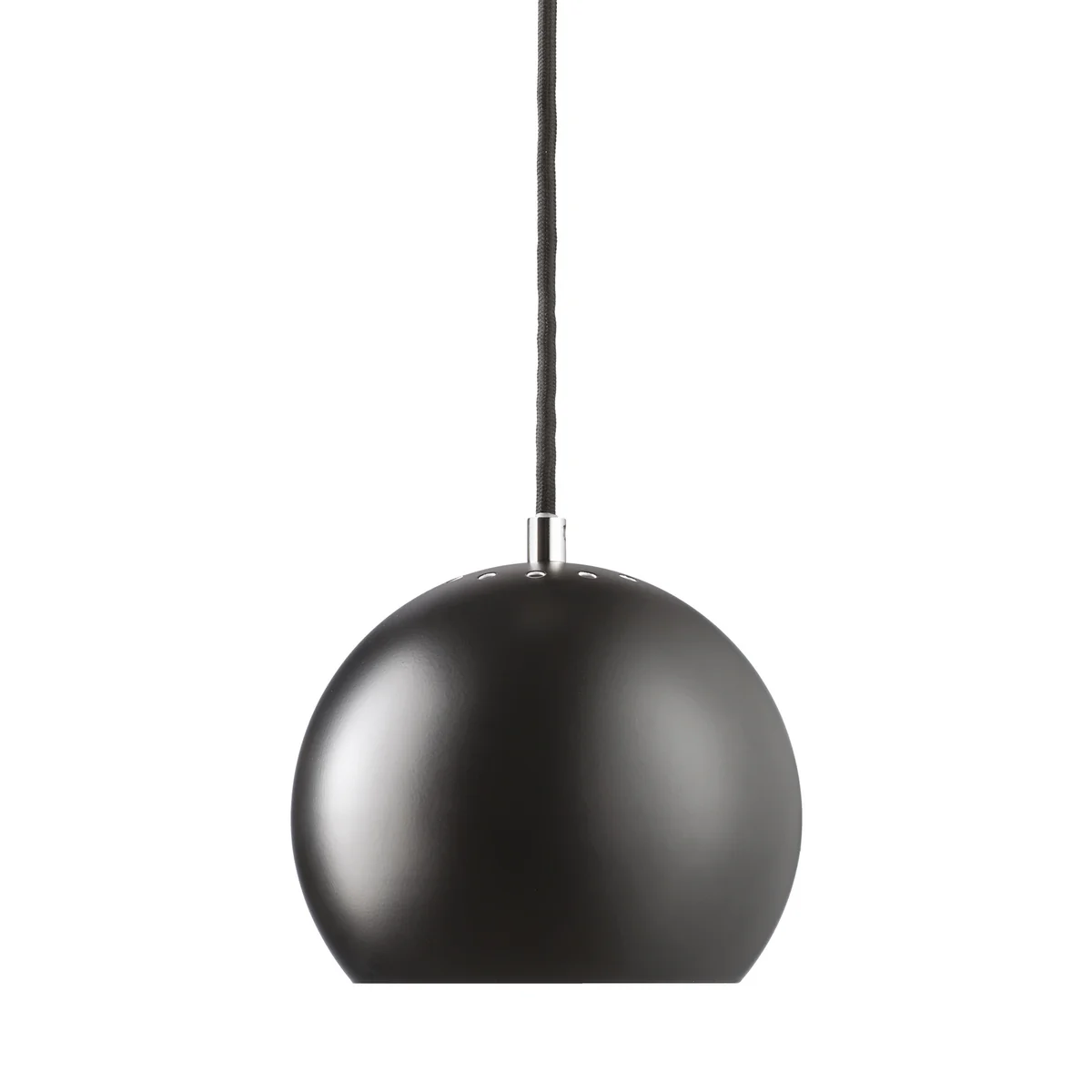Frandsen - Ball Lampe suspendue Ø 18 cm, noir mat / blanc Frandsen - Ball Lampe suspendue Ø 18 cm, noir mat / blanc