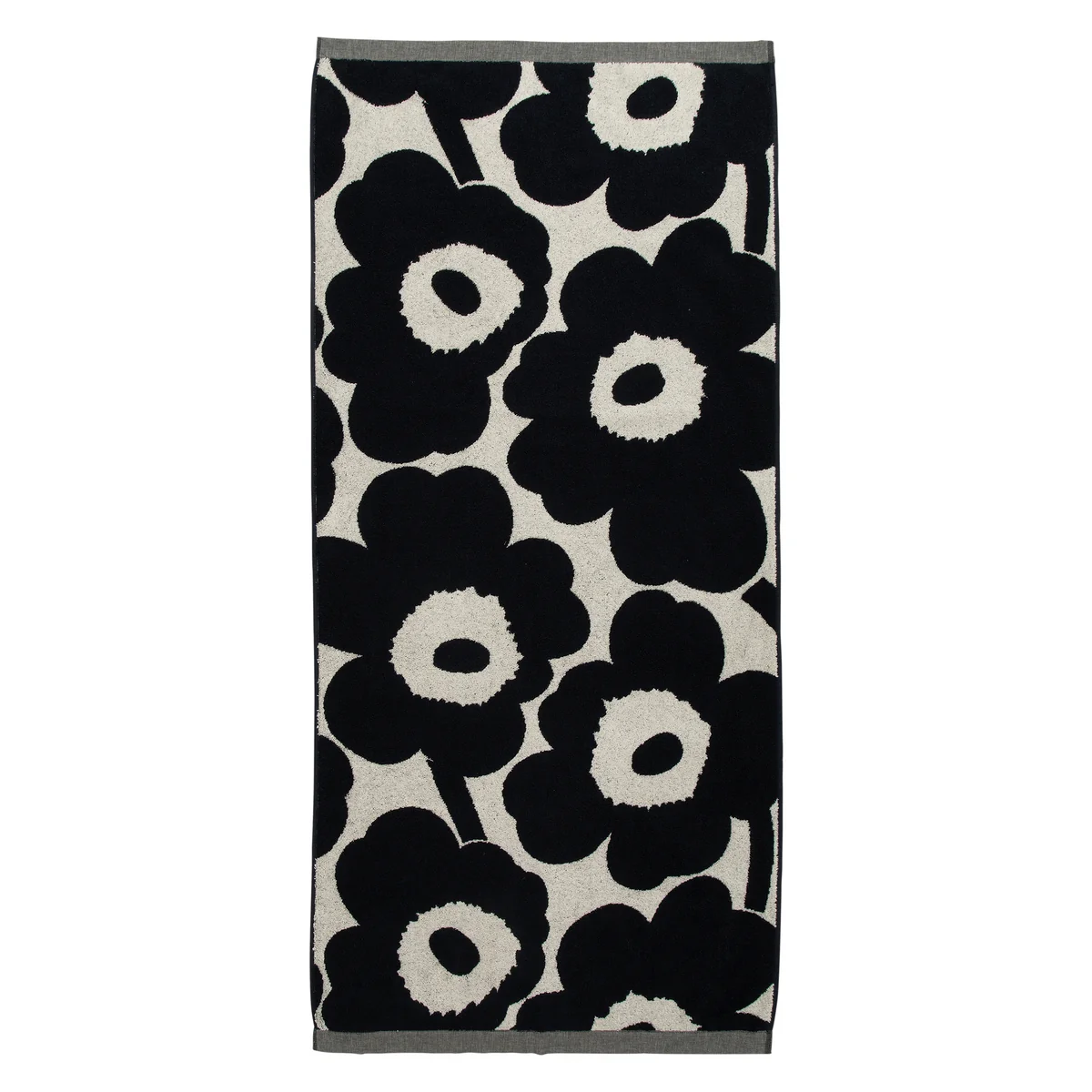 Marimekko - Unikko Drap de bain 70 x 150 cm, coton blanc / bleu foncé Marimekko - Unikko Drap de bain 70 x 150 cm, coton blanc / bleu foncé