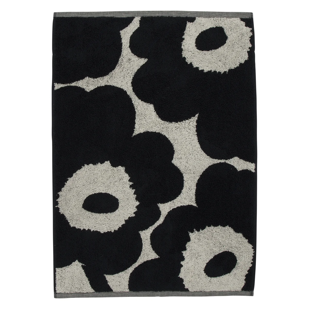 Marimekko - Unikko Serviette 50 x 70 cm, blanc coton / bleu foncé Marimekko - Unikko Serviette 50 x 70 cm, blanc coton / bleu foncé